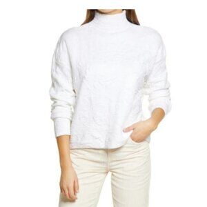 NEW topshop blister textured mock neck sweater